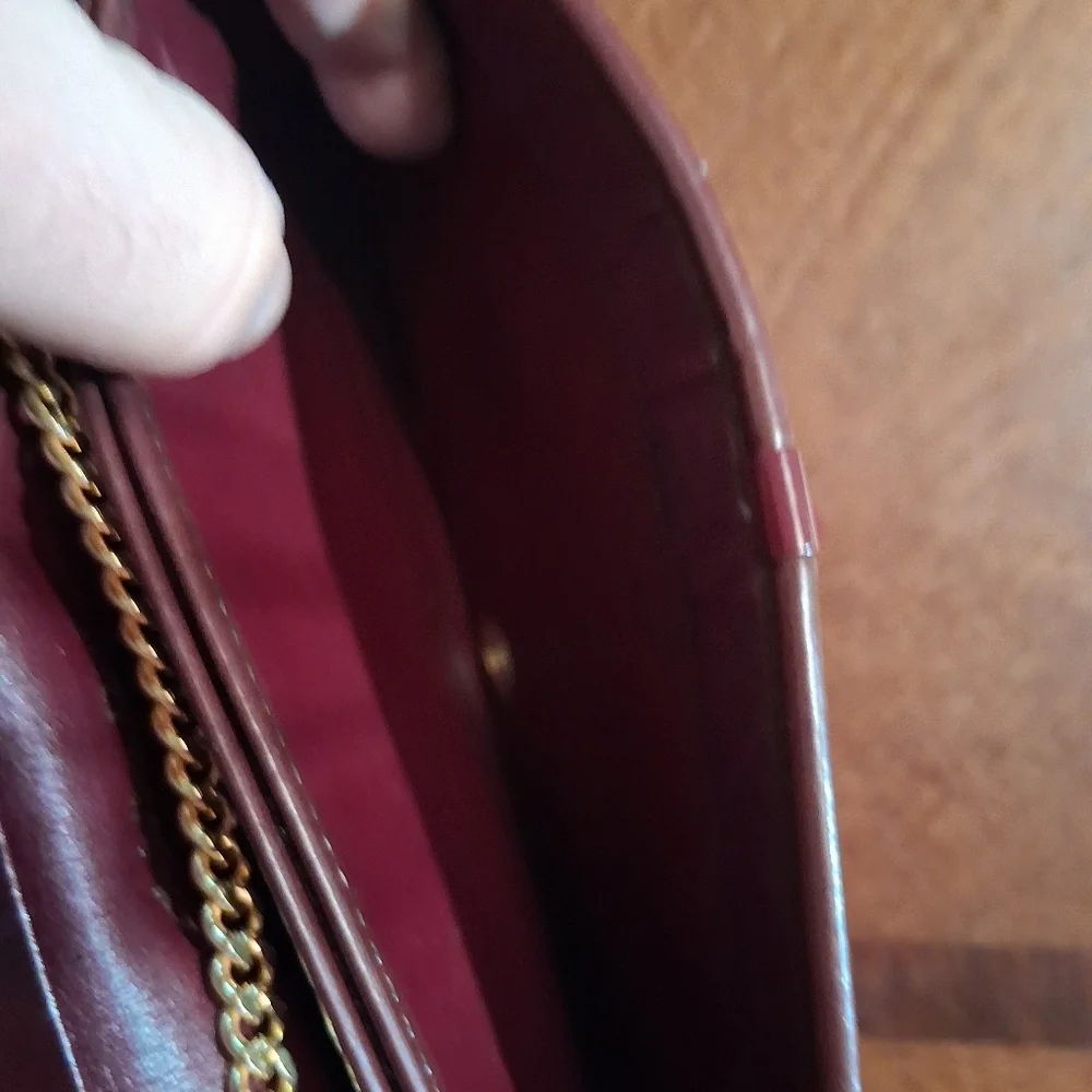 Dior Elegant Burgundy Designer Chain Bag - Picture 15 of 15